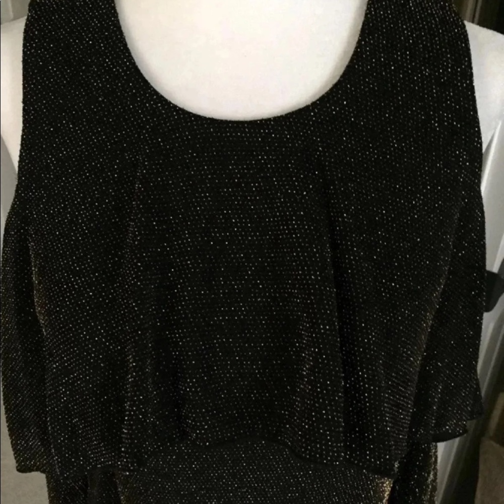 Michael Kors Cold Shoulder Lame’ Blouse.. NWOT